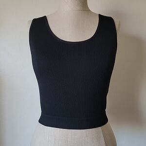 Love Life Women’s Active Tank Top Size Small Black Ribbed Yoga NWT
